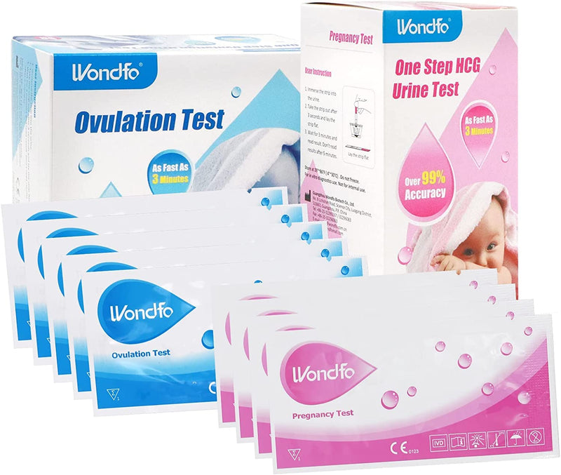 Wondfo Ovulation Test x 50 Pregnancy Test x 20 Ultra Early Test Sensitivity of 10 mIU/ml Pregnancy Test Strips Quick Detection OPK Pack of 70 (Pack of 1) - NewNest Australia