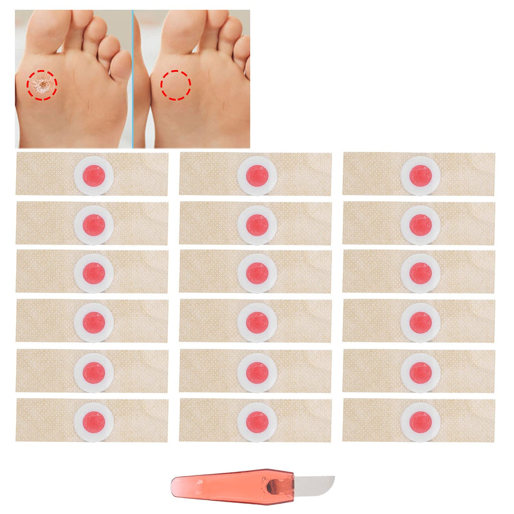 Pack of 18 corn removers, corn plasters, callus plasters, corn remover pads with knife, foot toes, callus remover pads, stickers, corn remover knife set - NewNest Australia