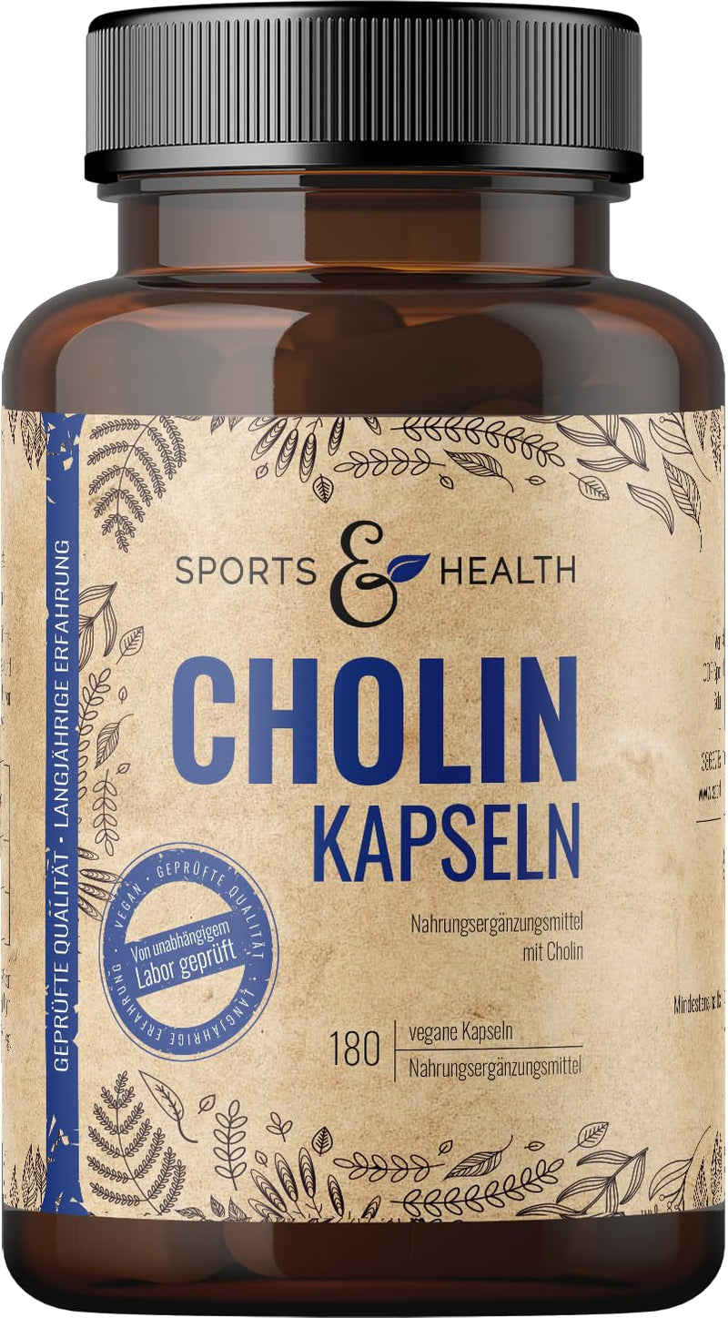 Choline capsules - high-dose choline capsules - 180 high-dose choline capsules - pure choline powder in capsules - choline - NewNest Australia