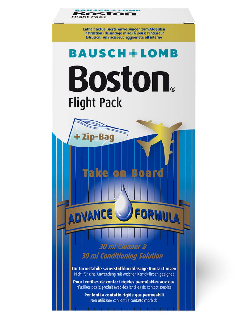 Bausch + Lomb Boston Advance Flight Pack, travel set with contact lens cleaner 30 ml and storage liquid 30 ml for hard contact lenses single - NewNest Australia