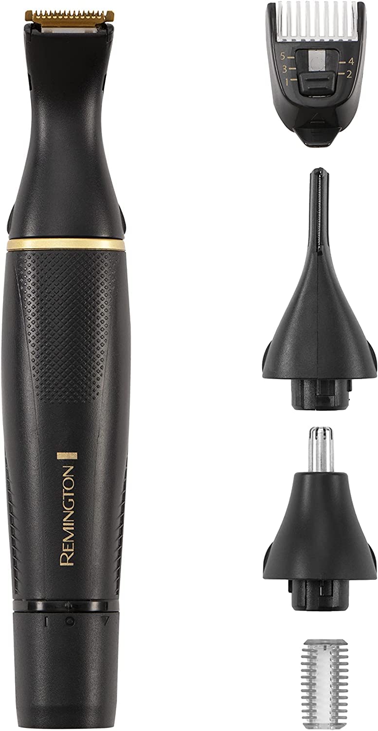 Remington multi-hair clipper professional [nose hair trimmer, ear hair trimmer, eyebrow razor, beard trimmer] trimmer incl. attachment comb + detail & beard trimmer 1-5 mm + rotary cutting attachment NE7000 Pro - NewNest Australia