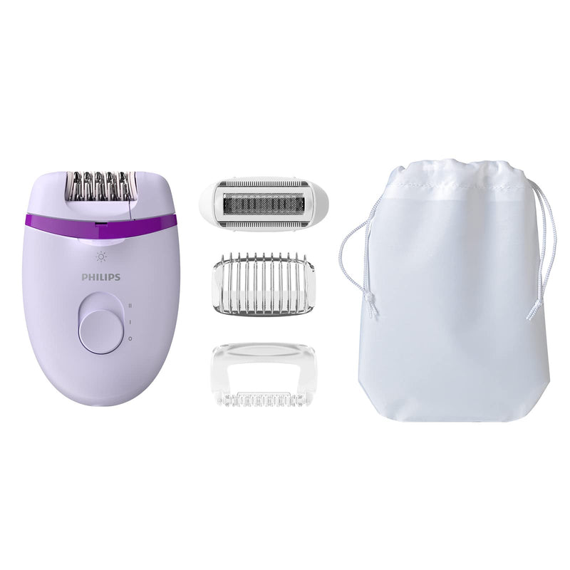 Philips Satinelle Essential Compact corded epilator with four accessories (model BRE275/30) - NewNest Australia