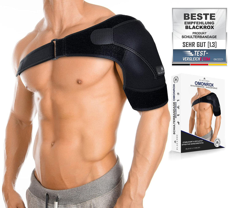 Blackrox Omonrox Sport Shoulder Brace For Men And Women On Both Sides Arm Compression Left / Right Support Arm Sling Bandage Shoulder Support Shoulder Strap (One Size, Black) - NewNest Australia