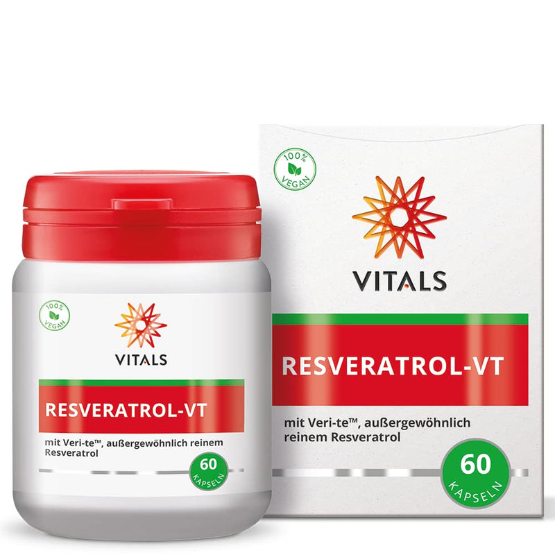 Vitals - Resveratrol-VT 60 capsules, exceptionally pure resveratrol. High dose without additives. the renowned Veri-te brand, which has been used in numerous human studies - NewNest Australia