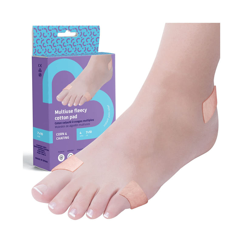 Feet Bcn Moleskin Made Of Durable Elastic Multi-Purpose Cotton. Thin, Cut-Out Adhesive Film For Scratches And Friction With Shoes. 4 Sheets Of 70 X 100 Mm. Only 1 Use - NewNest Australia