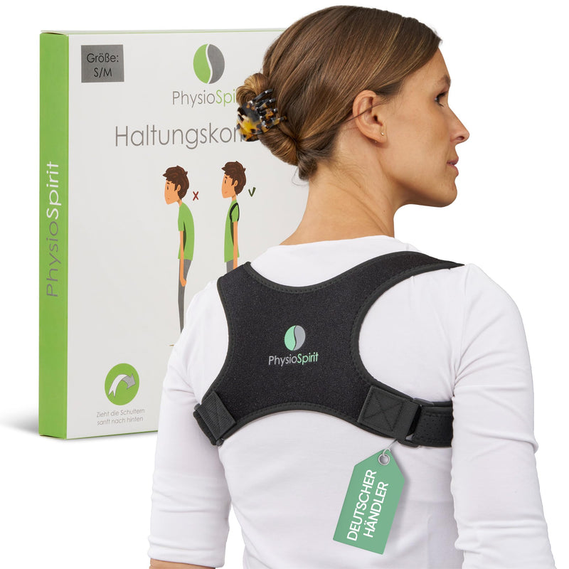 Physiospirit Premium Posture Corrector 2021 - Back Straightener - For Confident Posture - Shoulder Strap - Posture Correction For The Back - Men And Women - S/M - NewNest Australia