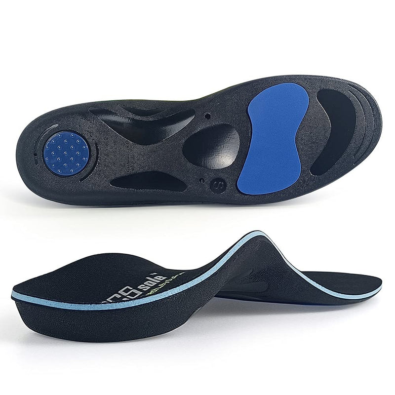 Pcssole Orthopedic Insoles With High Arch, Comfort Shoe Insoles For Flat Feet, Plantar Fasciitis, Foot Pain, Foot Valgus, Overpronation For Men And Women, Black, Black - NewNest Australia