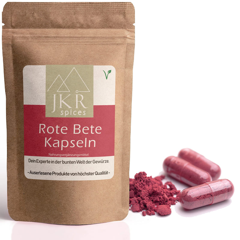 Jkr Spices Pack Of 360 Beetroot Capsules - Vegan Capsules Filled With 720 Mg High-Quality Beetroot Powder - High Dose - Beetroot Capsules - Vegetable Capsule - 100% Natural And Without Additives - NewNest Australia