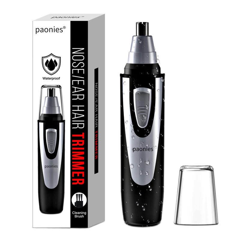 Nose Hair Trimmer Nose Hair Trimmer Ear Hair Trimmer, Professional Painless Eyebrow and Eye Hair Trimmer for Men and Women, Battery Operated, IPX7 Waterproof Double Blades Black - NewNest Australia