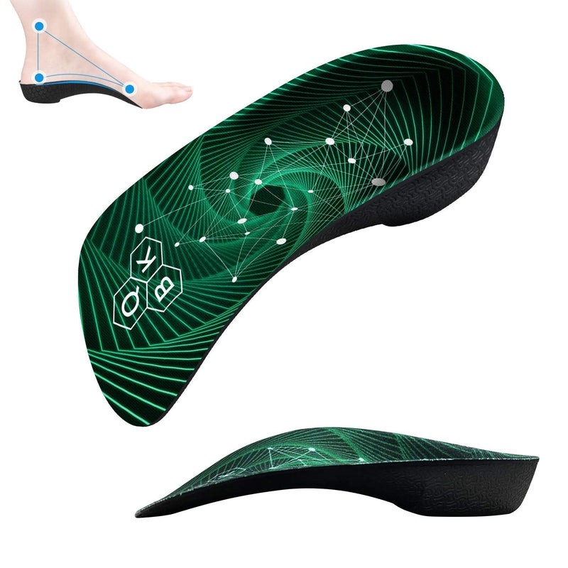 Qbk Flatfoot Insoles Shoe Insoles Orthopedic With High Arch Support 3/4 Length Eva Insoles Shoes For Heel Spurs Overpronation Arthritis And Foot Pain Relief, S - NewNest Australia