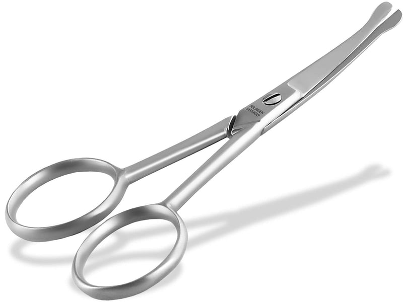 Beard Scissors From Solingen With Curved Cutting Surface, Hair Scissors, Nose Hair Scissors, Made In Germany, Mustache Scissors With One-Sided Micro-Teeth Made Of Rust-Proof Stainless Steel For - NewNest Australia