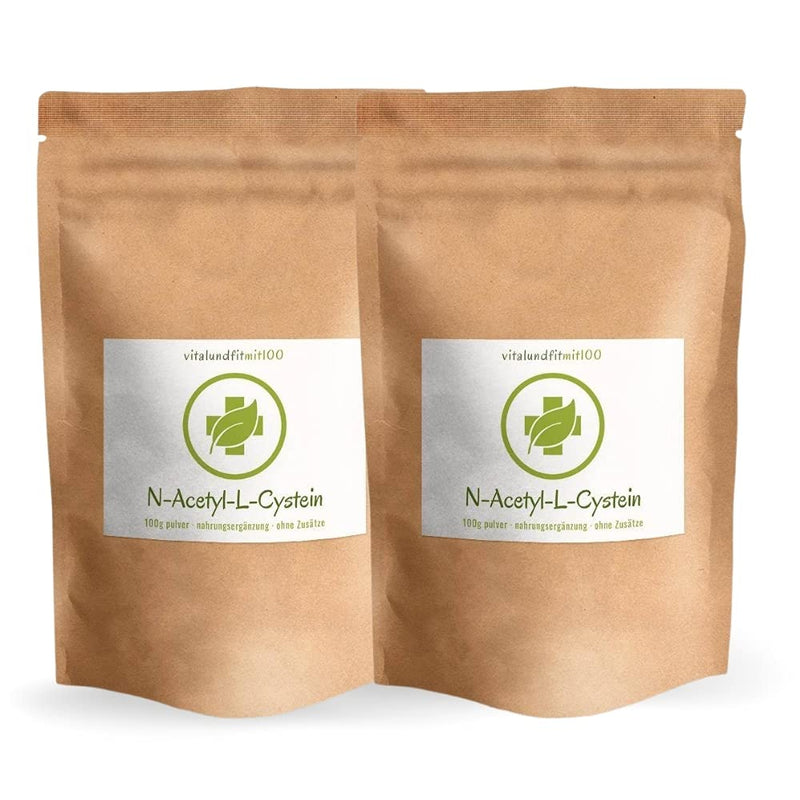 N-Acetyl-L-Cysteine Powder 200 G (2 X 100 G) - Nac - Sulfur-Containing Amino Acid - High Dose - Fermentation Group - Vegan And Pure - No Additives - Made In Germany - NewNest Australia