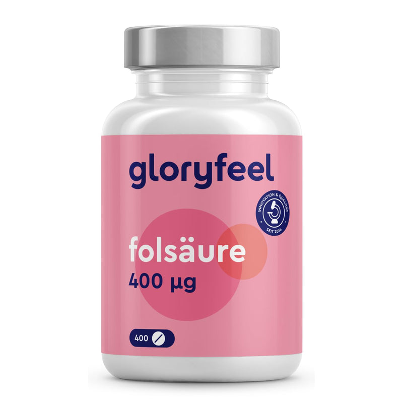 Folic acid - 400 tablets (13 months) - 400µg pure folic acid per tablet - PREGNANCY & IMMUNE SYSTEM* - 100% vegan, laboratory tested and made in Germany without additives - NewNest Australia