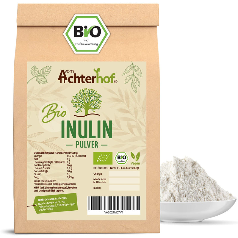 Inulin Powder Organic 250 G | Low Calorie Fiber From The Agave | Fine Grain In Consistence And Water Soluble | Ideal For Drinks And Cooking And Baking | From Achterhof - NewNest Australia