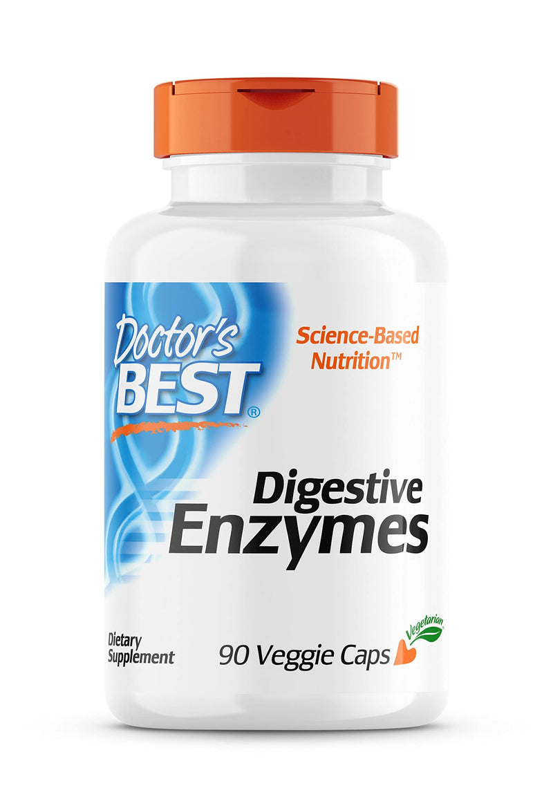 Doctor's Best, Digestive Enzymes, 90 Vegetarian Capsules, Enzyme Mix, Laboratory Tested, Gluten Free, Soy Free, Non-GMO 90 Pieces (Pack of 1) - NewNest Australia