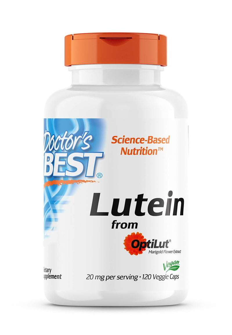 Doctor's Best, Lutein, with Optilut, 10 mg, 120 vegan capsules, carotenoid, zeaxanthin, laboratory tested, high dose, soy free, gluten free - NewNest Australia
