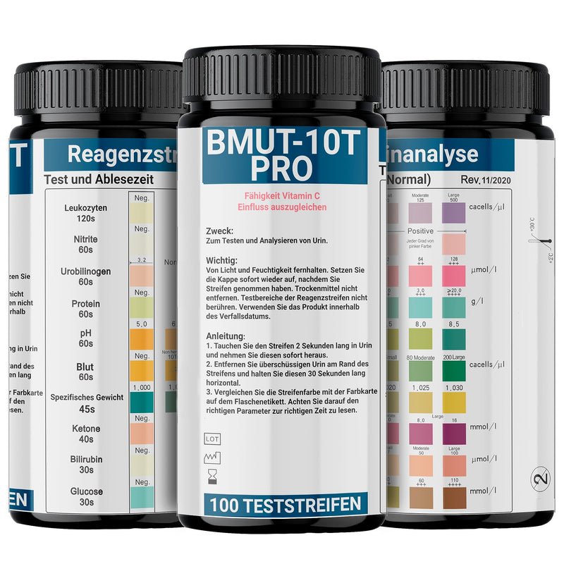 Urine Strips with 10 Indicators Health Test Urine Analysis Strips Ketosis Glucose pH Value Test Strips Pack of 100 - NewNest Australia