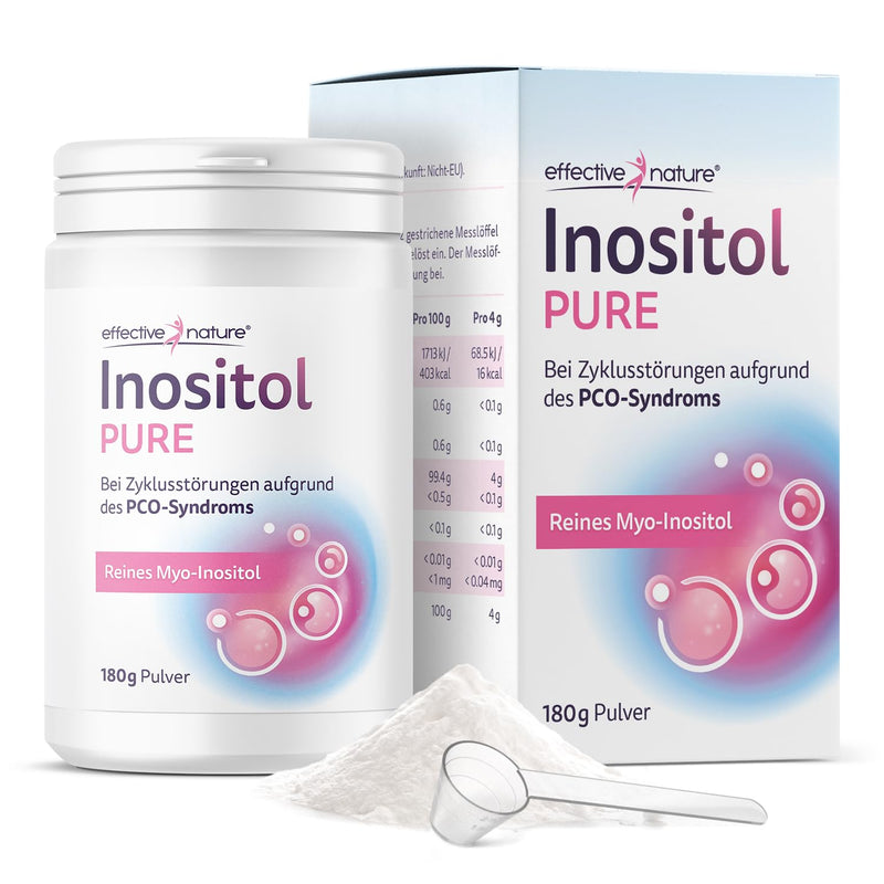 effective nature - Inositol Pure - 180 g pure myo-Inositol - 4000 mg per day - For cycle disorders due to PCOS syndrome - Enough for 45 days - NewNest Australia