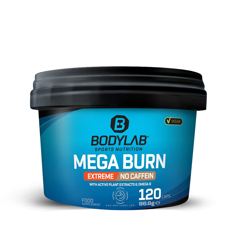 Bodylab24 Mega Burn Extreme No Caffein 120 Capsules, Caffeine-Free Support For Diet And Definition, 100% Vegan, Fat Verbenner With Cla, L-Tyrosine, L-Carnitine And Plant Extracts - NewNest Australia