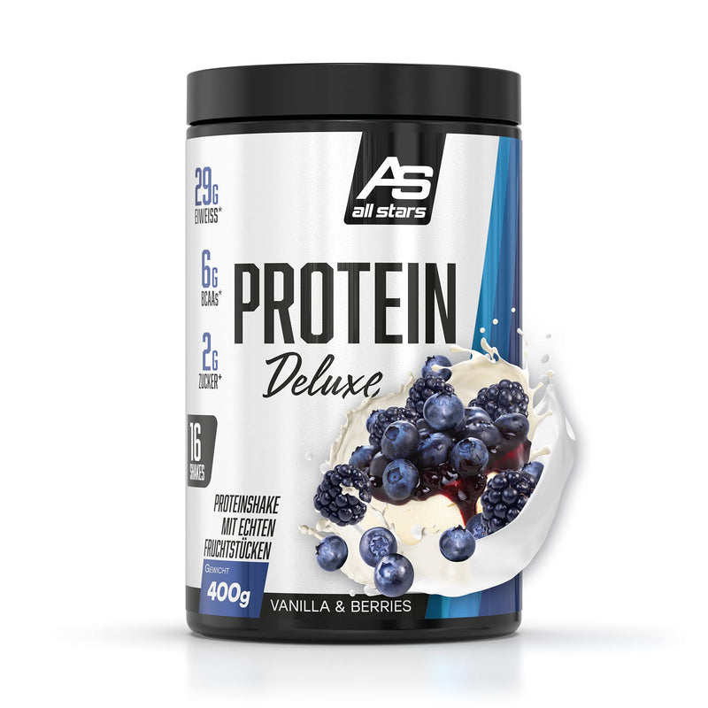 All Stars Protein Deluxe Tin - 400 G - Vanilla & Berries - Premium Protein Powder With Real Fruit Pieces - For Muscle Building, Weight Management And Anti-Cravings - NewNest Australia