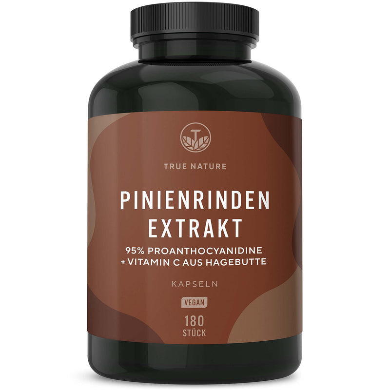 Pine bark extract capsules high dosage - 660mg for 180 days - Pine bark extract with 32% OPC + natural vitamin C - Premium: French maritime pine - Laboratory tested & without additives - TRUE NATURE® pine bark extract - NewNest Australia