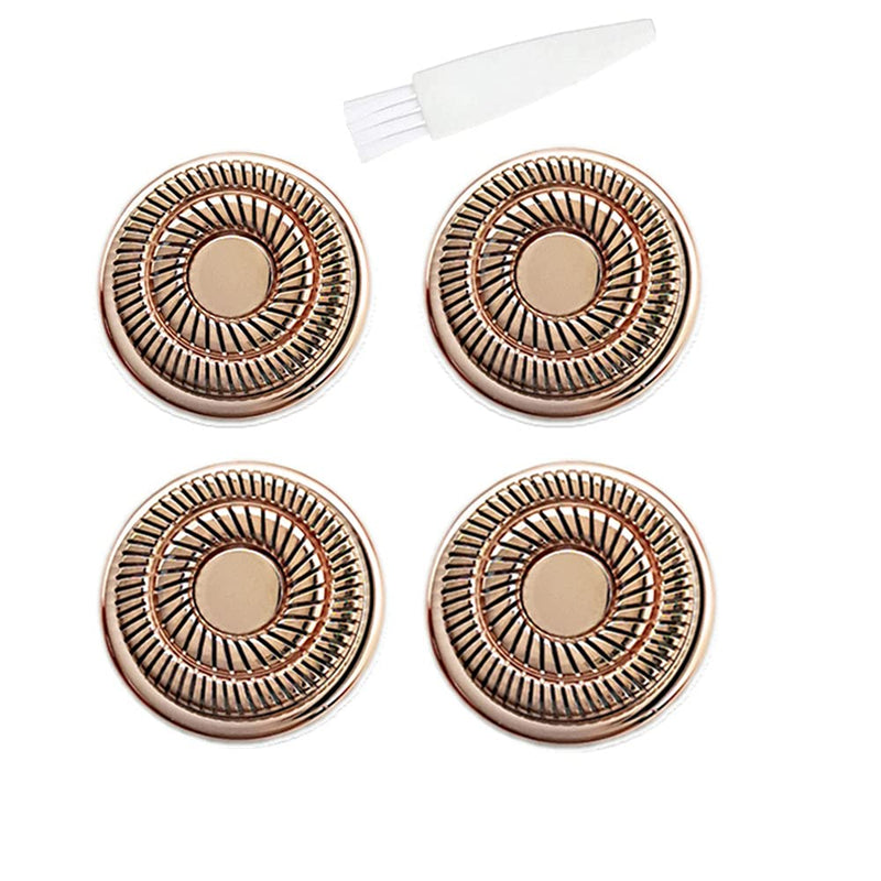 Facial Hair Remover Replacement Heads For Flawless Electric Shaver, 4 Pack Gen 2 Rosy Gold Replacement Heads Flawless Blades For Lips, Chin, Cheeks And Sideburns - NewNest Australia