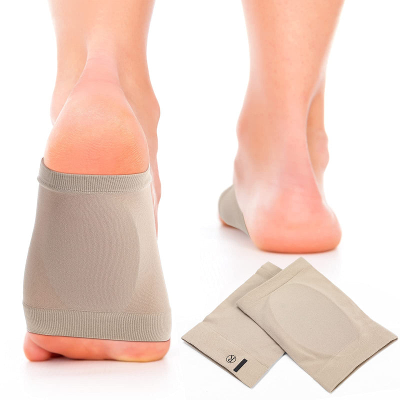 Metatarsal Support Arch Support Sleeves Padded Plantar Fasciitis Support Gel Pad Arch Socks Sole Arch Socks for Women Flat Feet Pain Relief Plantar Fasciitis (Beige) Beige - NewNest Australia