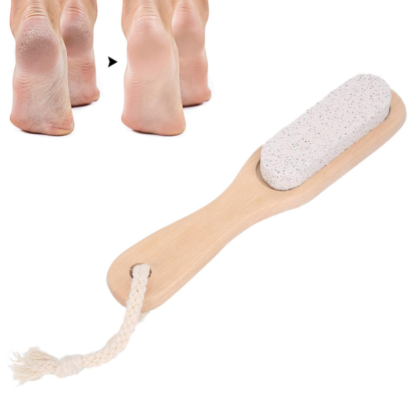 Foot Stone File - Foot File Callus Removal Pumice Stone Foot Pedicure Tool Wooden Pedicure Foot Washer With Handle Foot Pedicure Tool For Feet Hands And Body Scrub - NewNest Australia