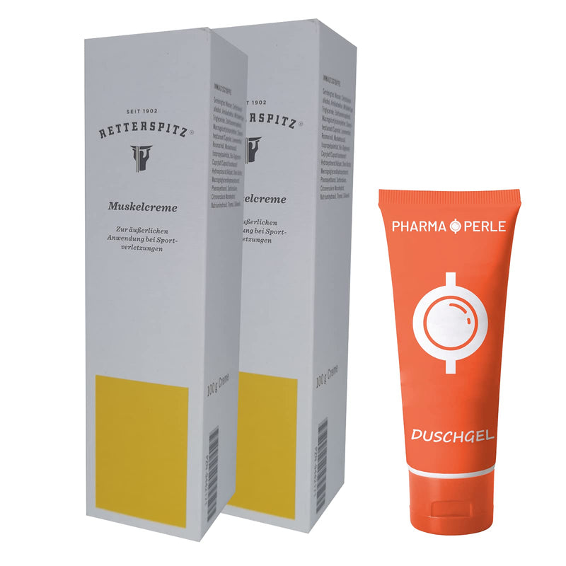 Retterspitz muscle cream plus shower gel PharmaPerle (2x100ml) 100 ml (pack of 2) - NewNest Australia