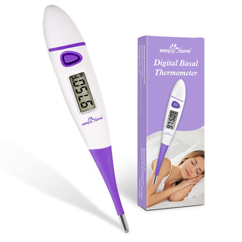 Easy@Home Basal Thermometer For Cycle Control: Basal Temperature Thermometer Desire To Have Children Fertility Thermometer For Fertility And Ovulation Tracking With Intelligent Premom App (Purple) Purple - NewNest Australia