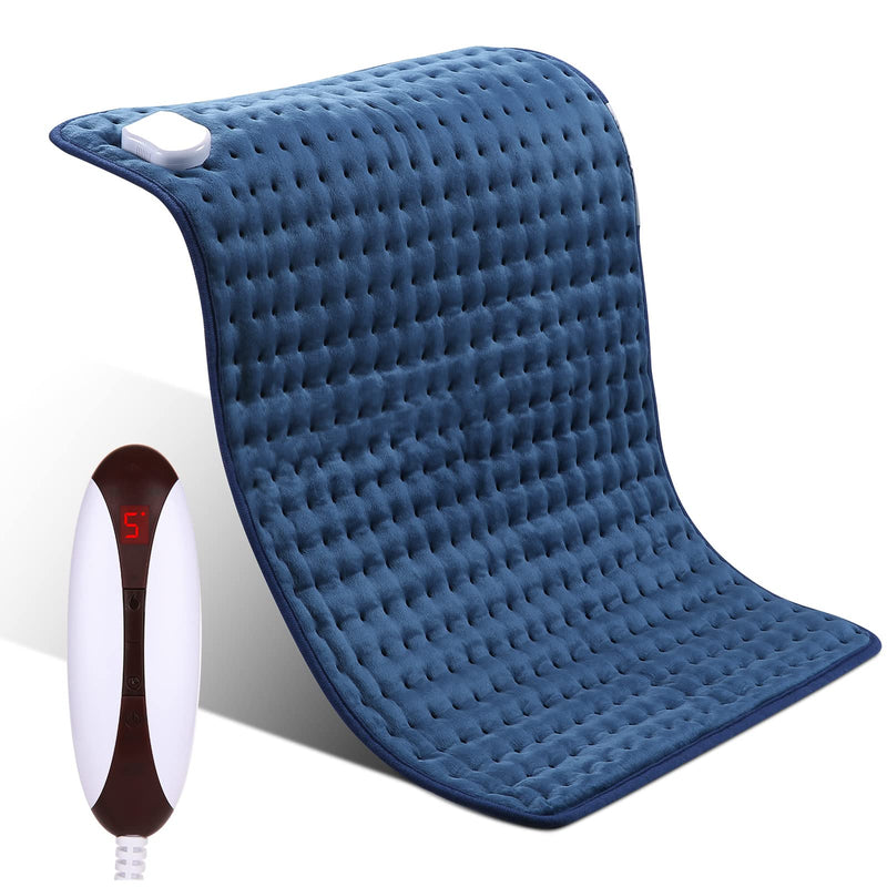 Heating pad with automatic switch-off, electric heat pad 50 x 60cm for back, shoulder, neck and temperature setting in 5 quick heating technology overheating protection - NewNest Australia