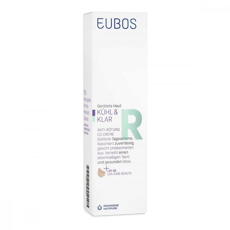EUBOS COOL & CLEAR Anti-Redness CC Cream SPF 50 30 ml - NewNest Australia