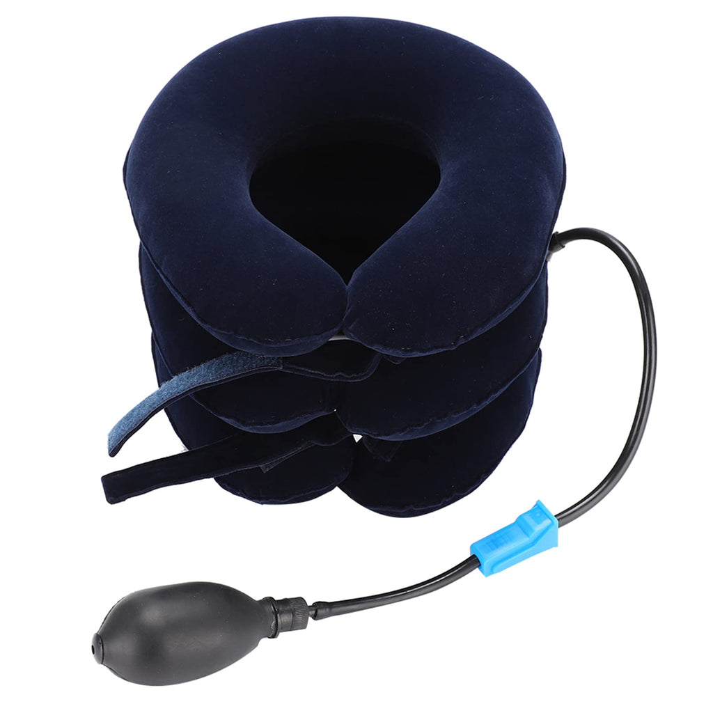 Inflatable Cervical Traction Device, Portable Adjustable Neck Stretcher, Neck Support Clamp For Spine Decompression, Neck Pain Relief And Relaxation (Average Blue) - NewNest Australia