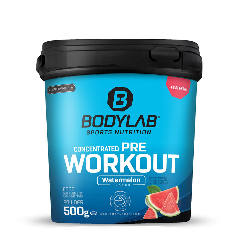 Bodylab24 Concentrated Pre-Workout Booster Watermelon 500 G, Energy Booster With Creatine, Beta-Alanine, Arginine, Niacin And Caffeine In Optimal Ratio For More Power And Energy In Training - NewNest Australia