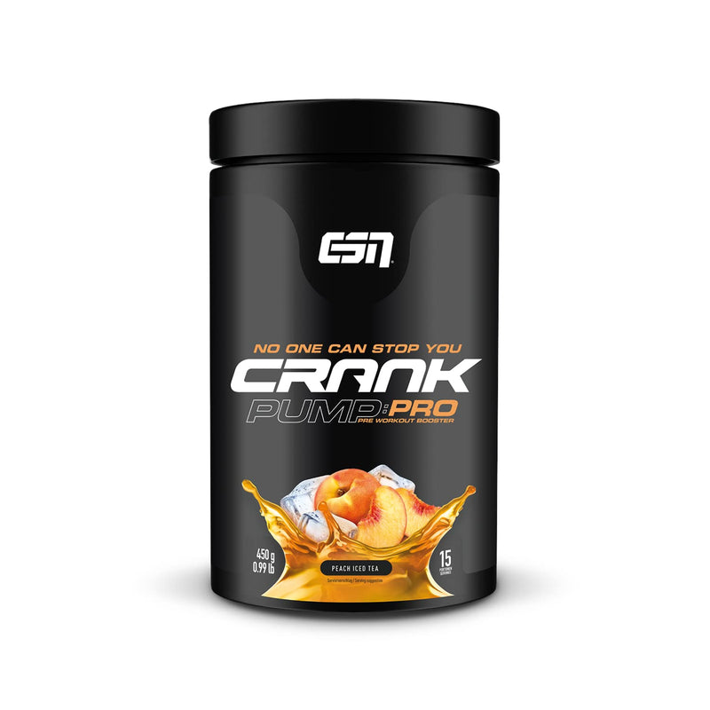 ESN CRANK PUMP PRO, 450g Peach Iced Tea, Pre Workout Booster - NewNest Australia