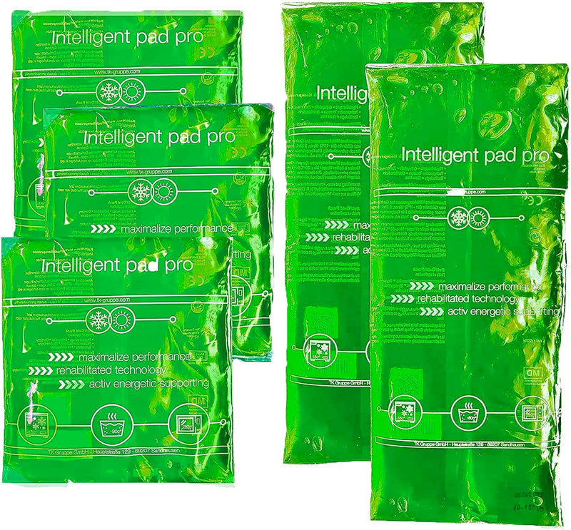 Sportyfits® Set of 5 green cooling pads, cold pack, cold compress, warm compress - cold compress - compress gel cushion - cool pads gel pads - cold & warm cool pack & ice pack - NewNest Australia