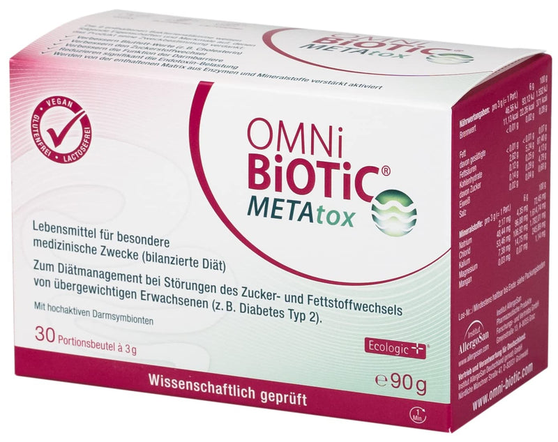 Omni Biotic Metatox, 30 Servings (90G), 9 Bacterial Strains, 15 Billion Organisms Per Daily Dose, Powder, With Magnesium And Manganese, Vegan, For Daily Use, With Bacteria For The Intestinal Flora - NewNest Australia