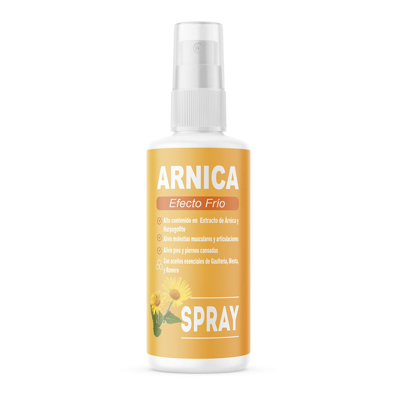 Qknatur - Arnica Spray With Devil'S Claw Extract 100 Ml Cold Effect Muscle Pain, Back, Shoulder, Feet, Knee, Contractures. With Essential Oils Of Wintergreen, Peppermint And Rosemary - NewNest Australia