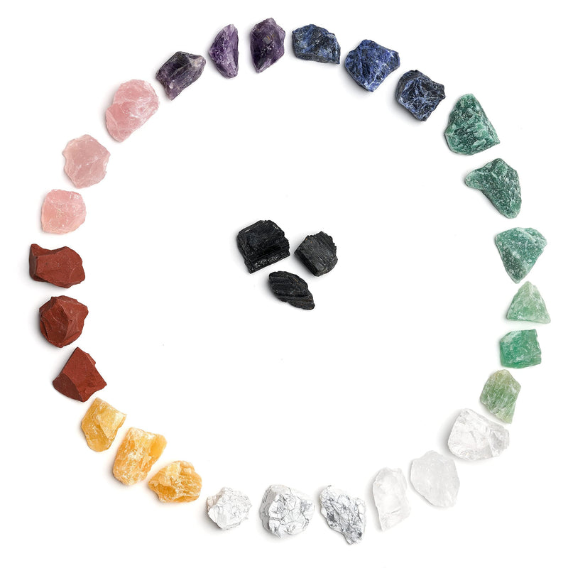 PURAJA All in One Gemstone Set | 1000g | Put together all water stone mixtures yourself Three pieces each of the 10 most popular water and healing stones 100% natural stones 1kg - NewNest Australia