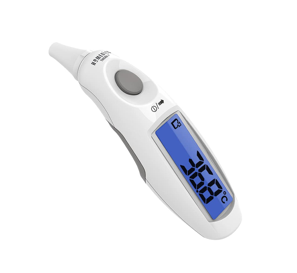 Homedics Therap Digital Infrared Fever Thermometer - Ear Fever Thermometer With Large Display, Instant Temperature Measurement For Babies, Children, Adults, With Fever Alarm, 10 Memory Spaces - NewNest Australia