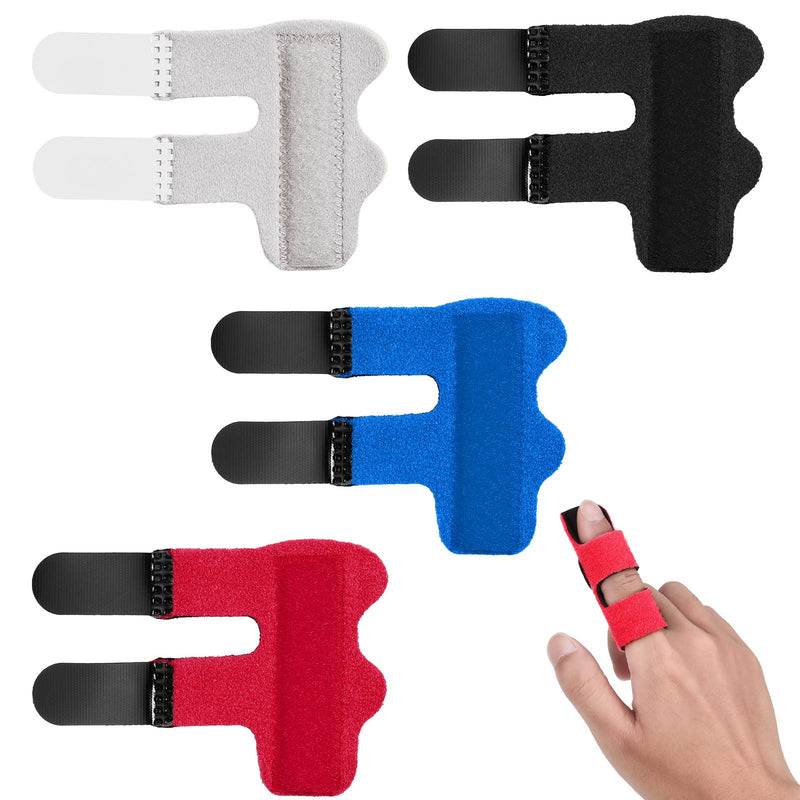 Altcompluser Pack Of 4 Finger Splints, Adjustable Finger Support, Finger Stabilizer With Built-In Aluminum Strap For Broken, Sprains, Arthritis, Tendonitis And Swollen Fingers - NewNest Australia