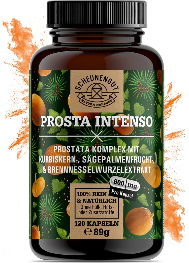 Prosta Intenso Prostate Capsules High Dose Important: Laboratory Tested Complex With Pumpkin Seed & Saw Palmetto Extract + Nettle Root, Vitamin E, Zinc & Selenium I 120 Capsules I From Germany - NewNest Australia