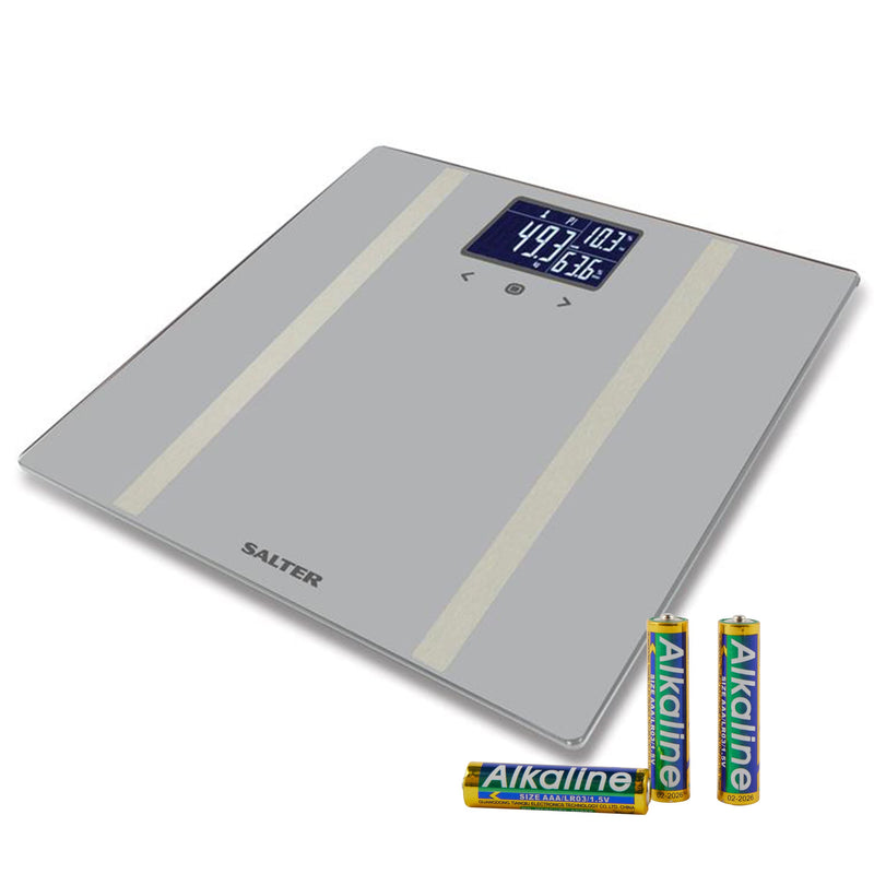 Salter 9183 Sv3R Dashboard Analysis Electronic Glass Bathroom Scale Digital Bathroom Scale Max 180Kg Body Fat Water Bone Muscle Mass Athlete Mode Memory 12 Users - NewNest Australia