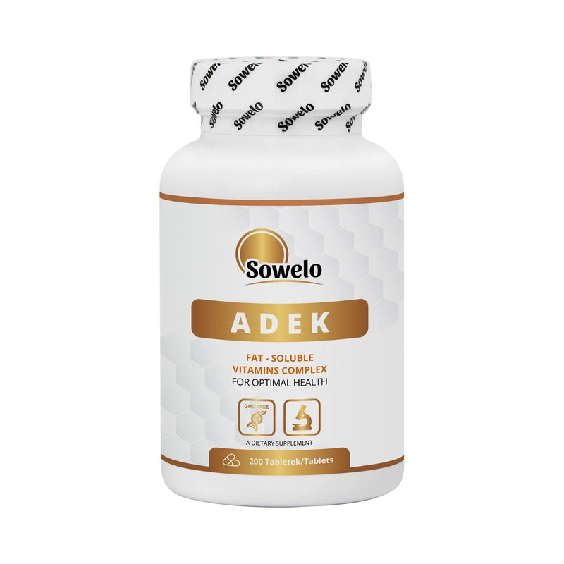Sowelo Vitamin Adek - 200 Tablets I Anti-Inflammatory And Anti-Seborrheic Properties I Supports Natural Immunity I No Unwanted Additives 200 Pieces (Pack Of 1) - NewNest Australia