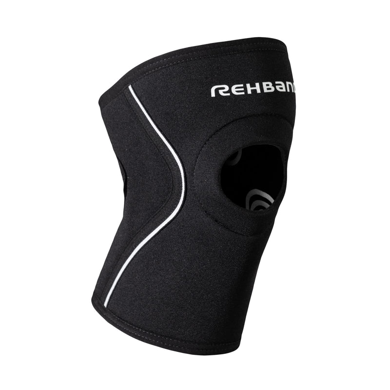 Rehband Patella Knee Support 5 Mm Neoprene, Supportive Knee Support With Patella Opening, Optimal Knee Protection For Strength Sports, Jogging And Fitness, Colour: Black, Size: L - NewNest Australia