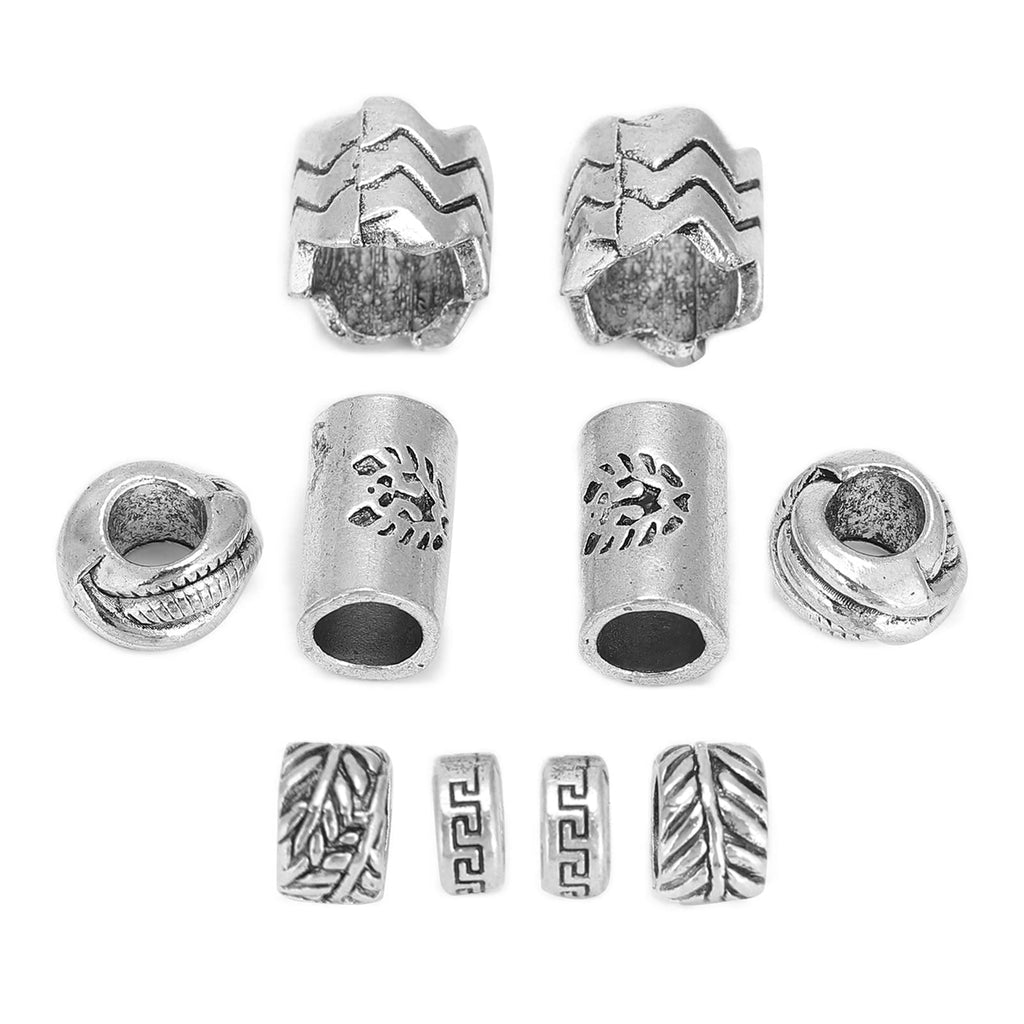 Viking beard beads, antique dreadlock tube beads pendant alloy braiding for hair accessories - NewNest Australia