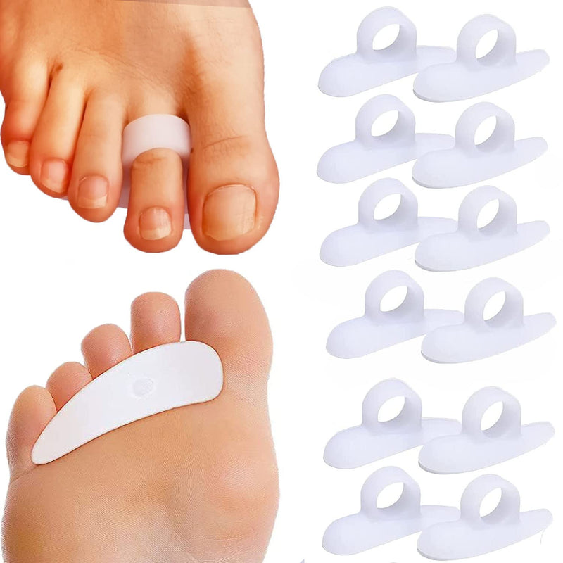 Footsihome 12 Pack Hammer Toe Cushion Hammer Toe Gel Crest Correction and Straightener Soft Gel Pads Splints for Curly Curved Claw and Hammer Toe Relief - NewNest Australia