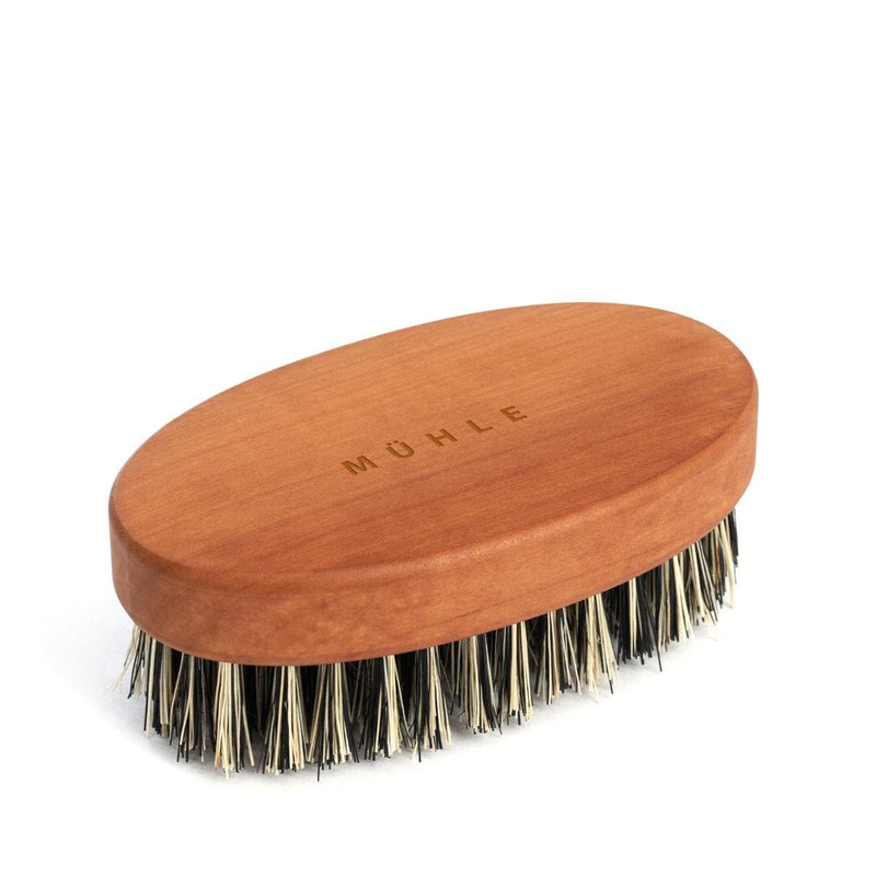MÜHLE Beard Care – beard brush – brush with vegan bristles for daily beard care – oval wooden handle – 9 x 5 x 3.5 cm - NewNest Australia