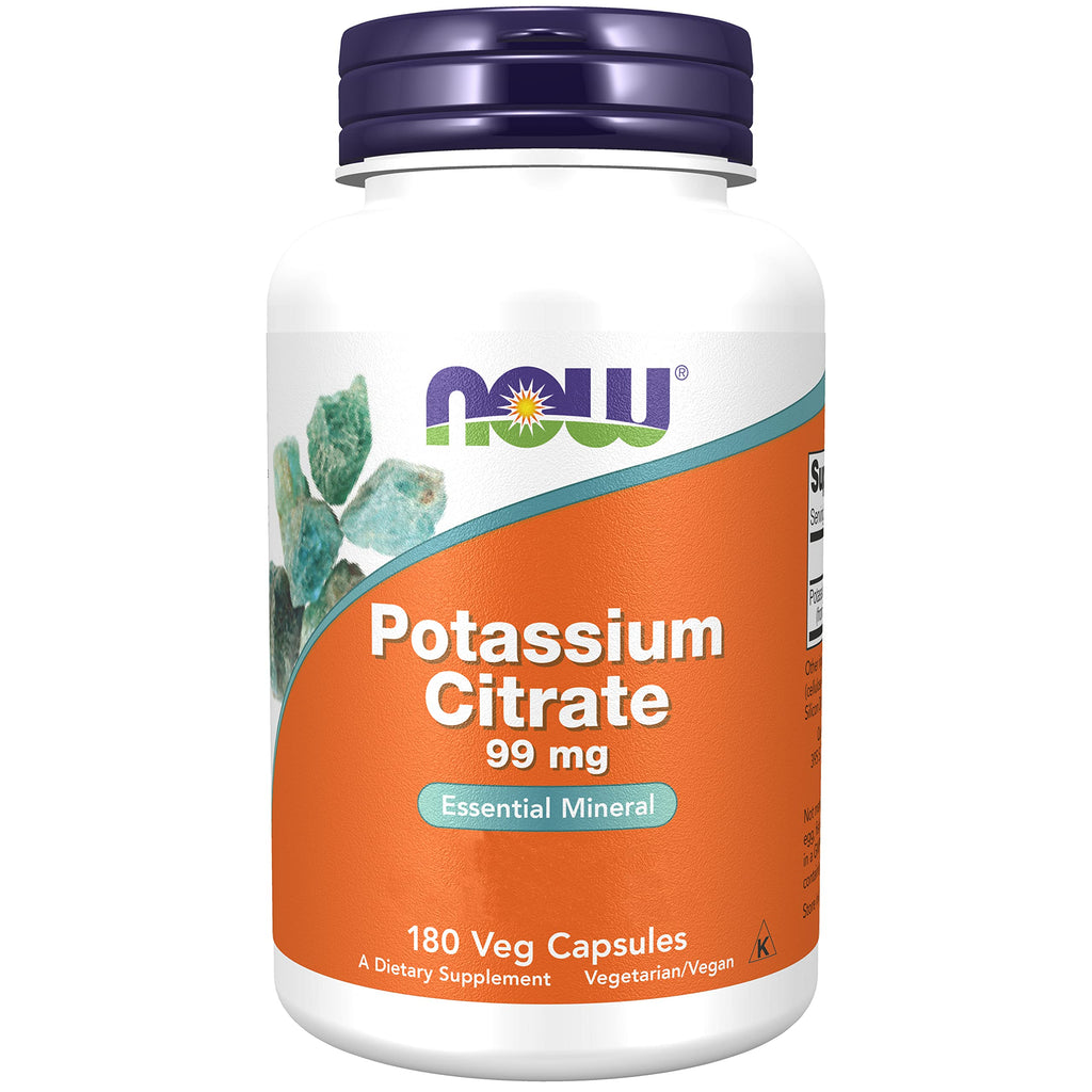 Now Foods, Potassium Citrate (Potassium Citrate), 99mg, 180 Vegan Capsules, Laboratory Tested, Potassium, Minerals, Gluten Free, Soy Free, Vegetarian - NewNest Australia