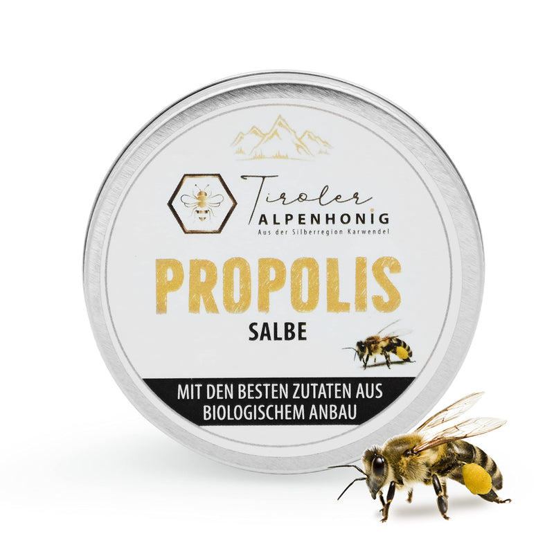 Propolis ointment with beeswax, olive oil, propolis tincture and shea butter. Ointment (40g) from Tyrolean Alpine honey made in the Tyrolean mountains. - NewNest Australia